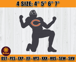 Chicago Bears Embroidery, NFL Bears Embroidery, NFL Machine Embroidery Digital, 4 sizes Machine Emb Files - 15 Brimm