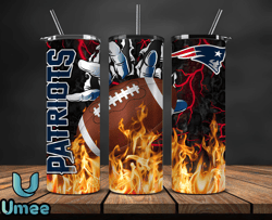 New England Patriots Tumbler Wrap, Fire Hand NFL Tumbler Wrap 22