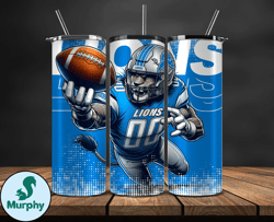 Detroit Lions NFL Tumbler Wraps, Tumbler Wrap Png, Football Png, Logo NFL Team, Tumbler Design 11