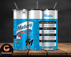 Miami Marlins Tumbler Wrap, MLB Tumbler Wrap New-18