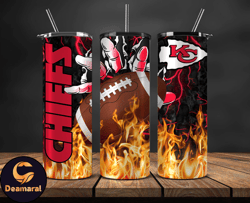 Kansas City Chiefs  Tumbler Wrap, Fire Hand NFL Tumbler Wrap 01