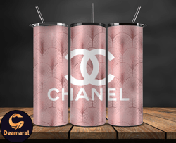 chanel  tumbler wrap, chanel tumbler png, chanel logo , luxury tumbler wraps, logo fashion  design 30