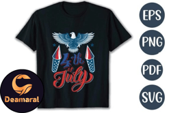 American 4th July T-shirt Design. Design 96