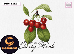 Vintage Cherries Quote PNG Sublimation