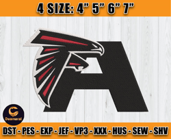 Atlanta Falcons Embroidery, NFL Falcons Embroidery, NFL Machine Embroidery Digital, 4 sizes Machine Emb Files-20-Deamara