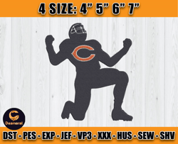 Chicago Bears Embroidery, NFL Bears Embroidery, NFL Machine Embroidery Digital, 4 sizes Machine Emb Files - 15 Deamaral