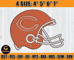 Chicago Bears Embroidery, NFL Bears Embroidery, NFL Machine Embroidery Digital, 4 sizes Machine Emb Files - 16 Deamaral