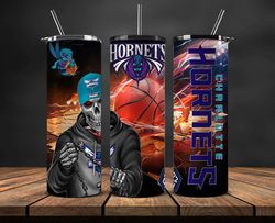 Hornets 20oz Skinny Tumbler Wrap, Basketball Design,NBA Teams,NBA Sports,Nba Tumbler Wrap,NBA DS-24