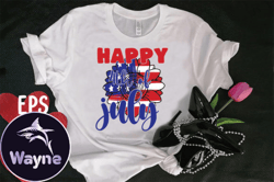 Happy Fourth of July T-shirt Design
