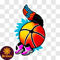Colorful Basketball Advertisement PNG