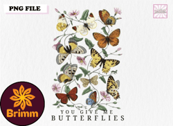 Vintage Butterflies PNG Sublimation