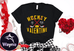 Hockey is My Valentine Tshirt Design Design 28