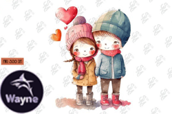 Boy and Girl Valentine Sublimation Design 58