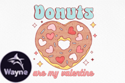 Retro Valentine Donut PNG Sublimation Design 94