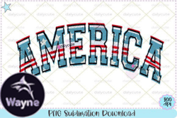America Varsity Retro 4th of July PNG Design 57