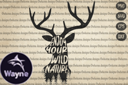 Vintage Deer Enjoy Your Wild Nature Design 122
