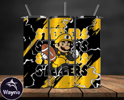 Pittsburgh Steelers Tumbler Wrap, Mario Tumbler Wrap, NFL Logo PNG, Tumbler Designs, NFL Football PNG, Tumbler 29