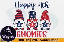 Happy 4th of July Gnomies PNG, Gnome Design 36