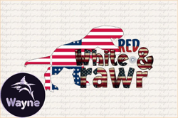Red White & Rawr PNG Sublimation Design 146