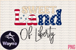 Retro PNG Sweet Land of Liberty Design 153