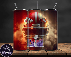 Kansas City Chiefs Vs San Francisco 49ers Super Bowl Tumbler Png, Super Bowl 2024 Tumbler Wrap 22