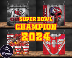 Kansas City Chiefs Super Bowl Tumbler Png, Super Bowl 2024 Tumbler Wrap 14
