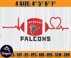 Atlanta Falcons Embroidery, NFL Falcons Embroidery, NFL Machine Embroidery Digital, 4 sizes Machine Emb Files-04-Wayne