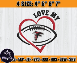 Atlanta Falcons Embroidery, NFL Falcons Embroidery, NFL Machine Embroidery Digital, 4 sizes Machine Emb Files-08-Wayne