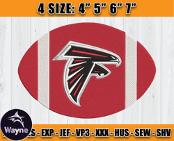 Atlanta Falcons Embroidery, NFL Falcons Embroidery, NFL Machine Embroidery Digital, 4 sizes Machine Emb Files -13-Wayne