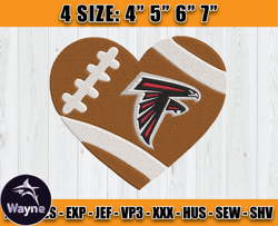 Atlanta Falcons Embroidery, NFL Falcons Embroidery, NFL Machine Embroidery Digital, 4 sizes Machine Emb Files -15-Wayne