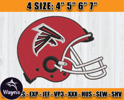 Atlanta Falcons Embroidery, NFL Falcons Embroidery, NFL Machine Embroidery Digital, 4 sizes Machine Emb Files -17-Wayne