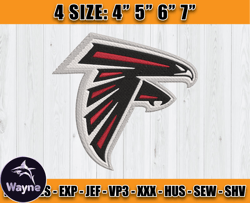 Atlanta Falcons Embroidery, NFL Falcons Embroidery, NFL Machine Embroidery Digital, 4 sizes Machine Emb Files-18-Wayne
