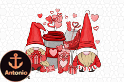 Drink Coffee Gnome Valentines Day SVG Design 102