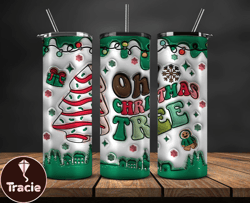 Christmas 20oz Tumbler Wrap PNG, Christmas 3D Inflated Puffy Tumbler Wrap Png, Grinchmas 20oz Png 39