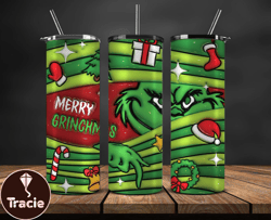 Grinchmas Christmas 3D Inflated Puffy Tumbler Wrap Png, Christmas 3D Tumbler Wrap, Grinchmas Tumbler PNG 02