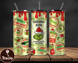 Grinchmas Christmas 3D Inflated Puffy Tumbler Wrap Png, Christmas 3D Tumbler Wrap, Grinchmas Tumbler PNG 87