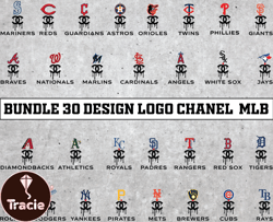 Bundle 30 design logo Chanel MLB, MLB Logo, MLB Logo Team, MLB Png, MLB SVG, MLB Design 05
