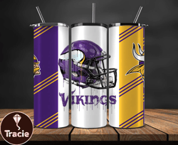 Minnesota Vikings Tumbler Wrap, NFL Logo Tumbler Png, NFL Design Png-21
