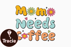 Mama Needs Coffee Retro Mom SVG Design 320