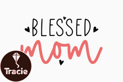 Blessed Mom Retro Mothers Day Design 356