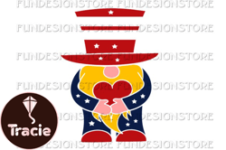 USA GNOME,4TH of JULY,CLIPART,PNG Design 08