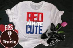Red White Cute T-shirt Design Design 94