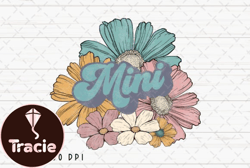 Retro Mini Floral Vintage Mom Flower PNG Design 09