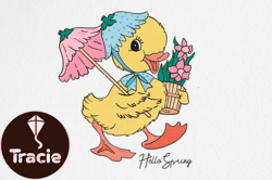 Vintage Easter Little Duck Sublimation Design 69