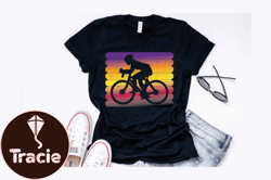 Cycling Silhouette Retro Vintage Design