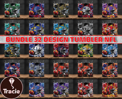 Bundle 32 Design NFL Teams, NFL Logo, Tumbler Design, Design Bundle Football, NFL Tumbler Design 05