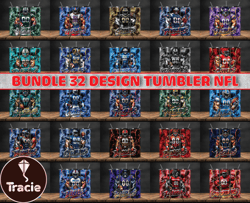 Bundle 32 Design NFL Teams, NFL Logo, Tumbler Design, Design Bundle Football, NFL Tumbler Design 11