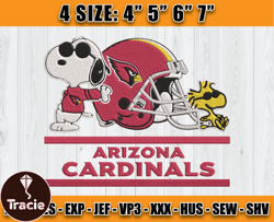 Cardinals Embroidery, Snoopy Embroidery, NFL Machine Embroidery Digital, 4 sizes Machine Emb Files -13 -Wayne