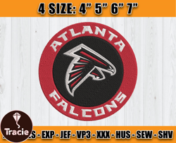 Atlanta Falcons Embroidery, NFL Falcons Embroidery, NFL Machine Embroidery Digital, 4 sizes Machine Emb Files -14-Tracie