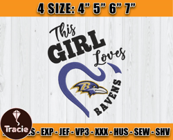 Ravens Embroidery, NFL Ravens Embroidery, NFL Machine Embroidery Digital, 4 sizes Machine Emb Files - 04